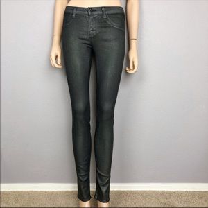 J Brand Wax Coated Skinny Jeans